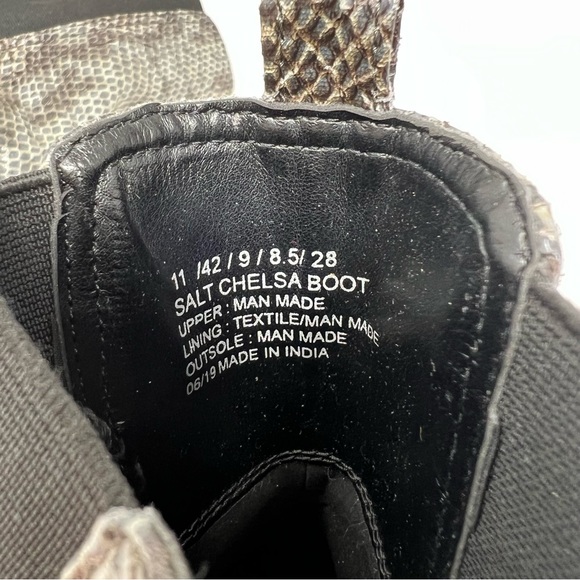 Kenneth Coke Reaction Salt Chelsea Boots Size 11 Snakeskin Reptile Grey - Picture 7 of 7